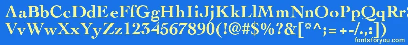 CockneyBold Font – Yellow Fonts on Blue Background