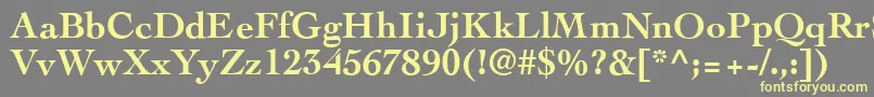 CockneyBold-Schriftart – Gelbe Schriften auf grauem Hintergrund