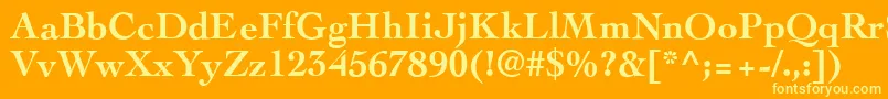 フォントCockneyBold – オレンジの背景に黄色の文字