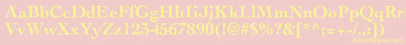 CockneyBold Font – Yellow Fonts on Pink Background