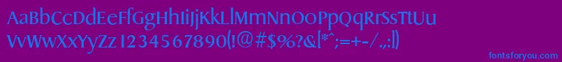 Police DragonserialRegular – polices bleues sur fond violet