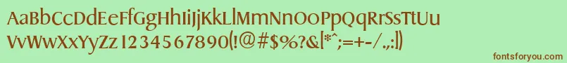 DragonserialRegular Font – Brown Fonts on Green Background
