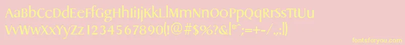 DragonserialRegular Font – Yellow Fonts on Pink Background