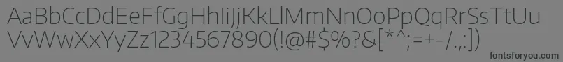 EncodesansThin Font – Black Fonts on Gray Background