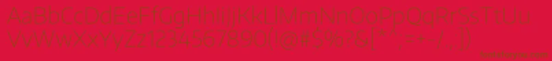 Подробнее о шрифте EncodesansThin Шрифт EncodesansThin – коричневые шрифты на красном фоне