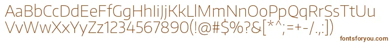 Шрифт EncodesansThin – коричневые шрифты на белом фоне
