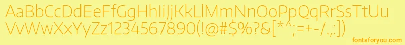 More about EncodesansThin Font EncodesansThin Font – Orange Fonts on Yellow Background