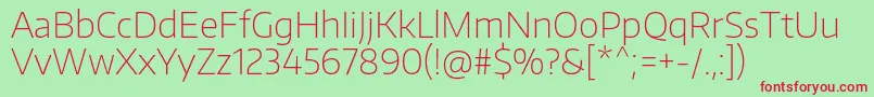 EncodesansThin Font – Red Fonts on Green Background