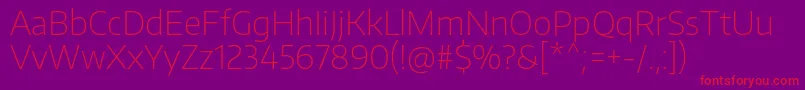 EncodesansThin Font – Red Fonts on Purple Background