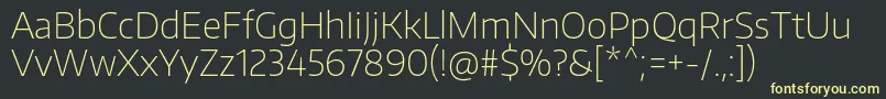 EncodesansThin Font – Yellow Fonts on Black Background