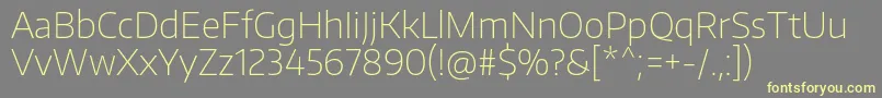 EncodesansThin Font – Yellow Fonts on Gray Background