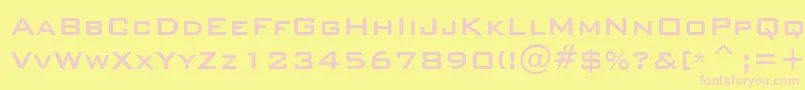 BankGothicMedium Font – Pink Fonts on Yellow Background