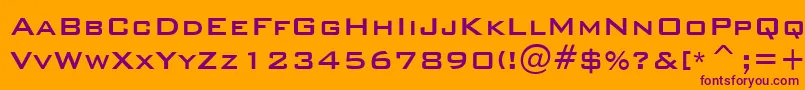 BankGothicMedium Font – Purple Fonts on Orange Background