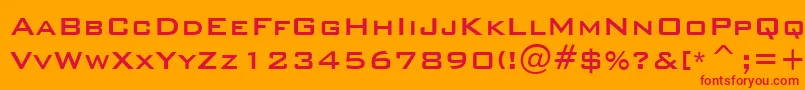 BankGothicMedium Font – Red Fonts on Orange Background