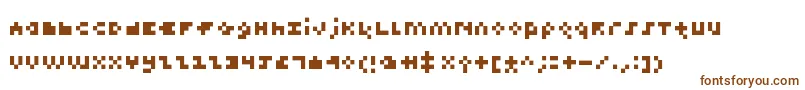 Шрифт TeenyPix – коричневые шрифты на белом фоне