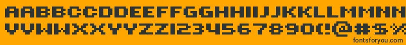 Rotoreb Font – Black Fonts on Orange Background