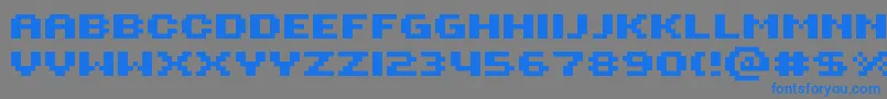 Rotoreb Font – Blue Fonts on Gray Background