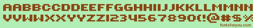 Rotoreb Font – Brown Fonts on Green Background