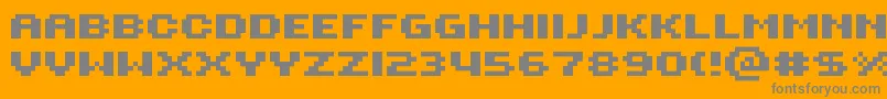 Rotoreb Font – Gray Fonts on Orange Background