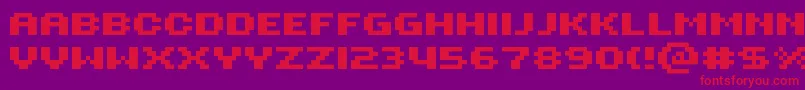 Rotoreb Font – Red Fonts on Purple Background