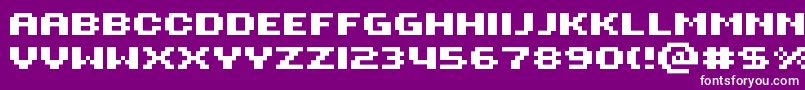 Rotoreb Font – White Fonts on Purple Background