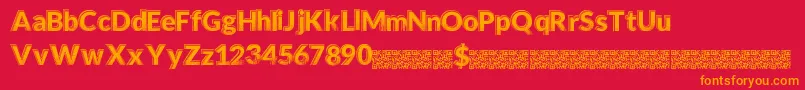 Hottropics Font – Orange Fonts on Red Background