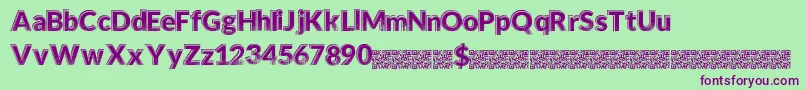 Hottropics Font – Purple Fonts on Green Background