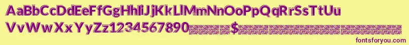 Hottropics Font – Purple Fonts on Yellow Background