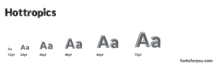 Hottropics Font Sizes