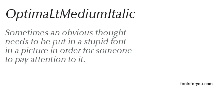 Review of the OptimaLtMediumItalic Font