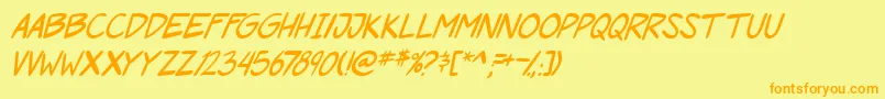 fuente PgRoofRunnersItal – Fuentes Naranjas Sobre Fondo Amarillo