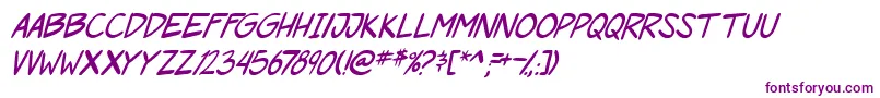 PgRoofRunnersItal Font – Purple Fonts