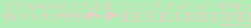 Killmecraig Font – Pink Fonts on Green Background