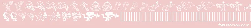 Killmecraig Font – White Fonts on Pink Background