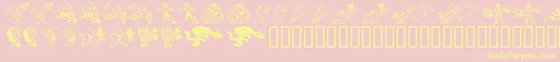 Killmecraig Font – Yellow Fonts on Pink Background