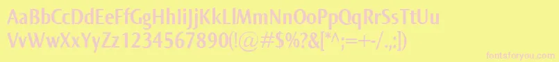 NormaCondBold Font – Pink Fonts on Yellow Background