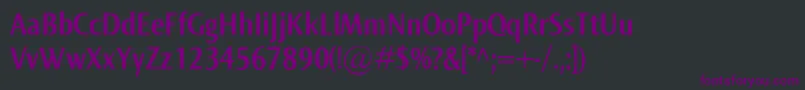 NormaCondBold Font – Purple Fonts on Black Background