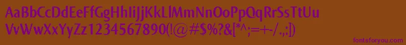 NormaCondBold Font – Purple Fonts on Brown Background