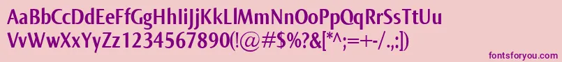 NormaCondBold Font – Purple Fonts on Pink Background