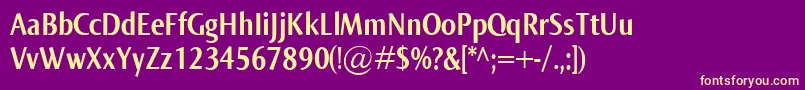 NormaCondBold Font – Yellow Fonts on Purple Background