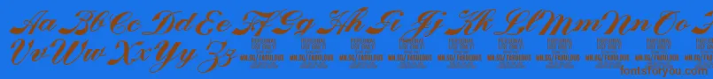 FabulousPersonalUse Font – Brown Fonts on Blue Background