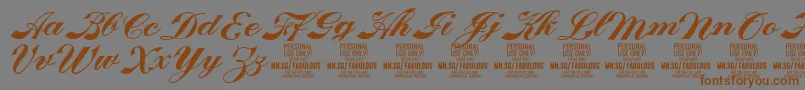 FabulousPersonalUse Font – Brown Fonts on Gray Background