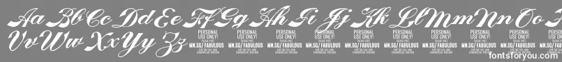 FabulousPersonalUse Font – White Fonts on Gray Background