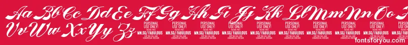 FabulousPersonalUse Font – White Fonts on Red Background