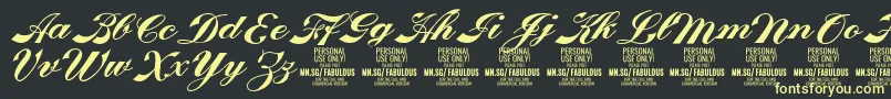 Шрифт FabulousPersonalUse – жёлтые шрифты на чёрном фоне