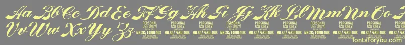 FabulousPersonalUse Font – Yellow Fonts on Gray Background