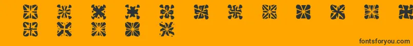 Zone23Crosses Font – Black Fonts on Orange Background