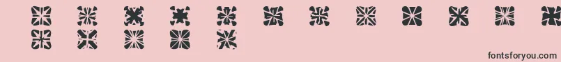 Zone23Crosses Font – Black Fonts on Pink Background