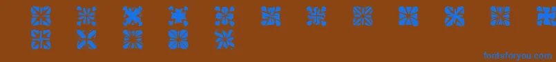 Zone23Crosses Font – Blue Fonts on Brown Background