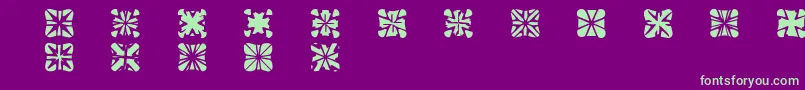 Zone23Crosses Font – Green Fonts on Purple Background